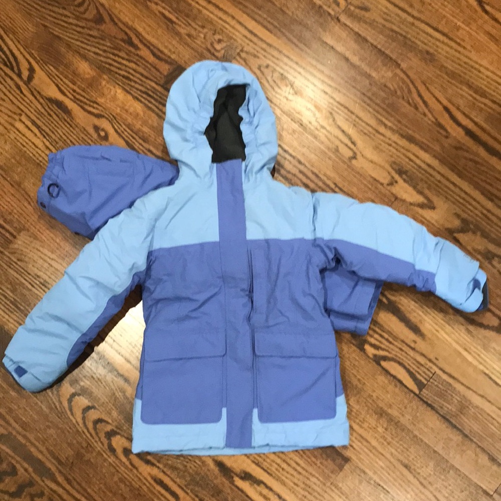 Lands End Size 5-6 Cornflower Blue Snow Set
